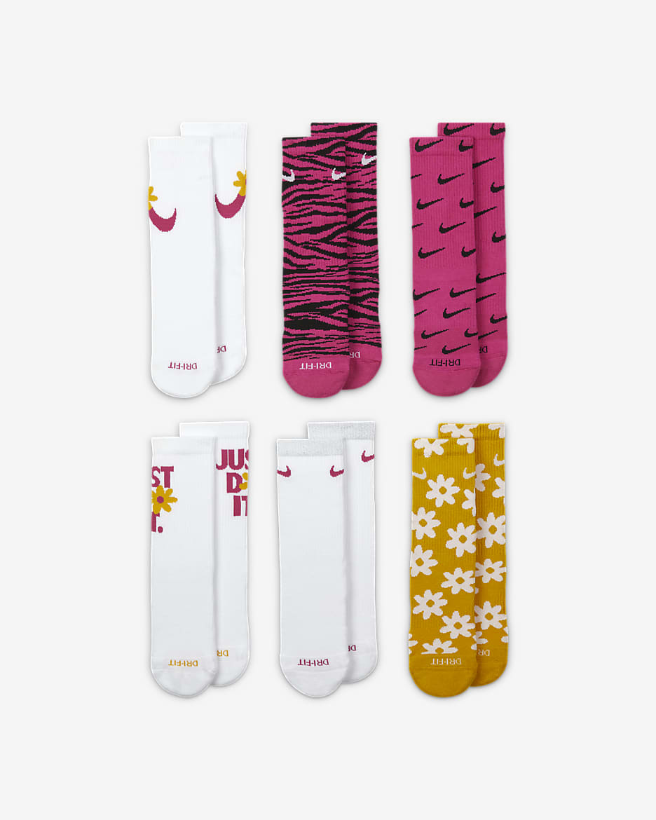 Nike Everyday Plus Cushioned Kids Crew Socks 6 Pairs Nike VN